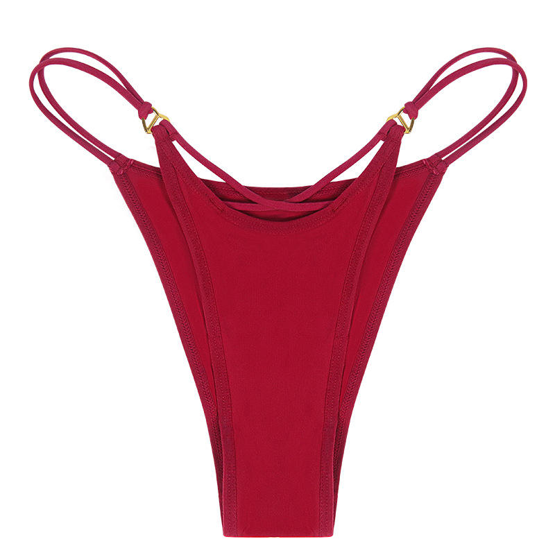 Front Red X Straps Comfy Thong Panty