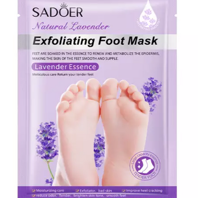 Heavencare: Sadoer Lavender Milk Foot Exfoliating Mask- 1 pair