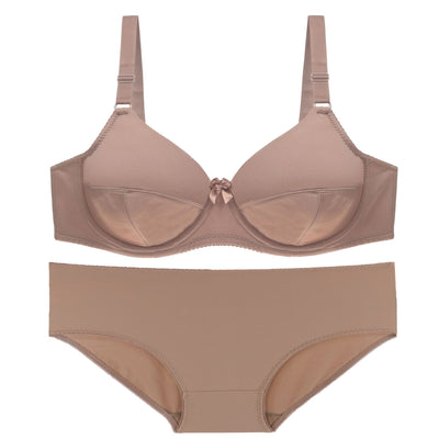 Curvy & Comfy Full Coverage Underwire Bra and Brief Panty Set